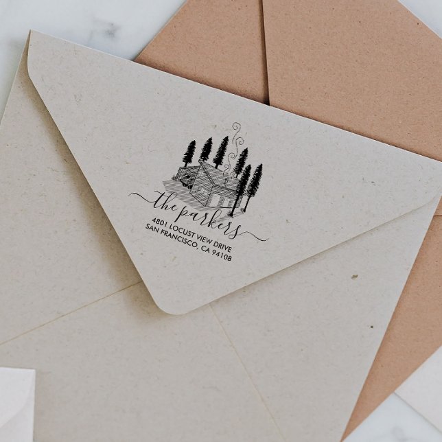 Tampons Encreurs Thème du camp | Nom de famille Signature Adresse d (Créateur téléchargé)