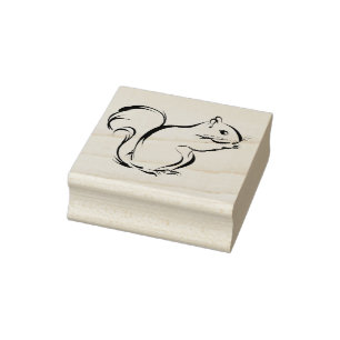 Tampons Encreurs Thème Écureuil Simple Timbre en caoutchouc animal