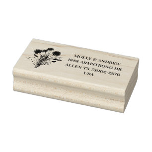 Tampons Encreurs Thistle Scottish Floral Wedding Adresse de retour