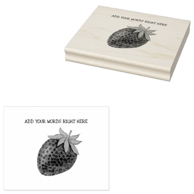 Tampons Encreurs Timbre à fraise personnalisé (Tamponné)