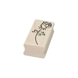 Tampons Encreurs timbre art rose