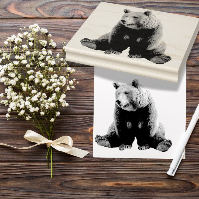 Tampons Encreurs Timbre Brown d'ours à froid (Sit a spell. Stamp a vibe. - A Rustic Etched Design for Your Coziest Crafts)