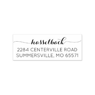 Tampons Encreurs Timbre d'adresse de police double du script d'écri