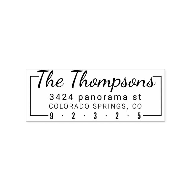 Tampons Encreurs Timbre d'adresse de retour avec lignes d'adresse (Impression)