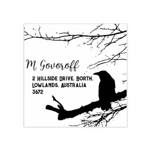 Tampons Encreurs Timbre d'adresse de retour Corbeau