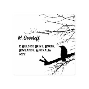 Tampons Encreurs Timbre d'adresse de retour Corbeau