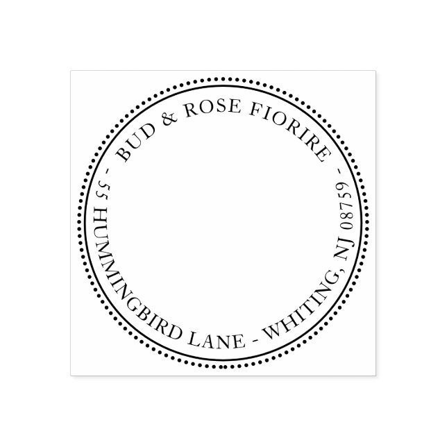 Tampons Encreurs Timbre d'adresse de retour de colibri à gorge rubi (Impression)