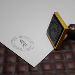 Tampons Encreurs Timbre d'adresse de retour de monogrammes pour pla