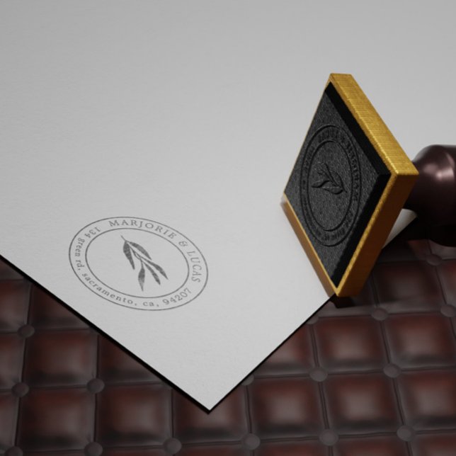 Tampons Encreurs Timbre d'adresse de retour de monogrammes pour pla (Créateur téléchargé)