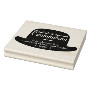 Tampons Encreurs Timbre d'adresse de retour du Casquette vintage Bo