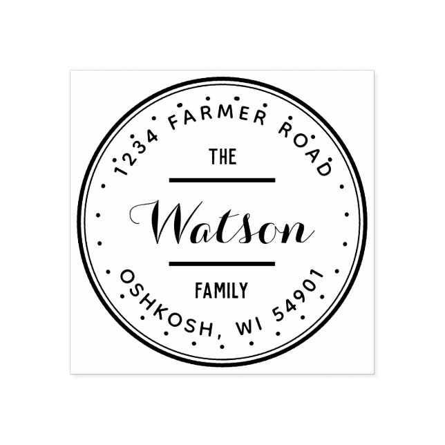 Tampons Encreurs Timbre d'adresse de retour d'une famille personnal (Impression)