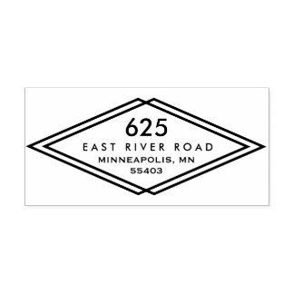 Tampons Encreurs Timbre D'Adresse De Retour Moderne Du Milieu Du Si