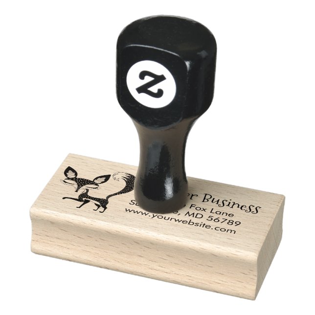 Tampons Encreurs Timbre d'adresse de retour personnalisée Lil Fox (Tampon)