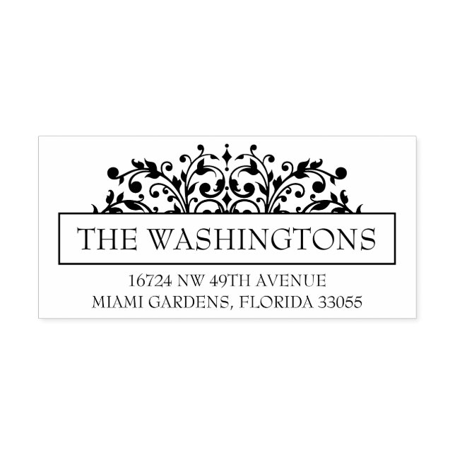 Tampons Encreurs Timbre d'adresse de retour romantique florale pour (Impression)