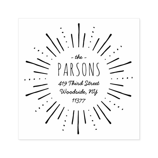 Tampons Encreurs Timbre d'adresse du monogramme de démarrage (Impression)