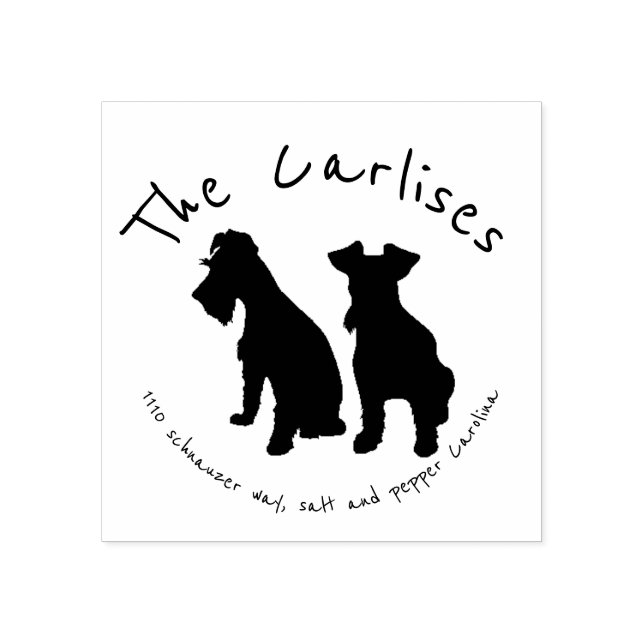 Tampons Encreurs timbre d'adresse schnauzer (Impression)