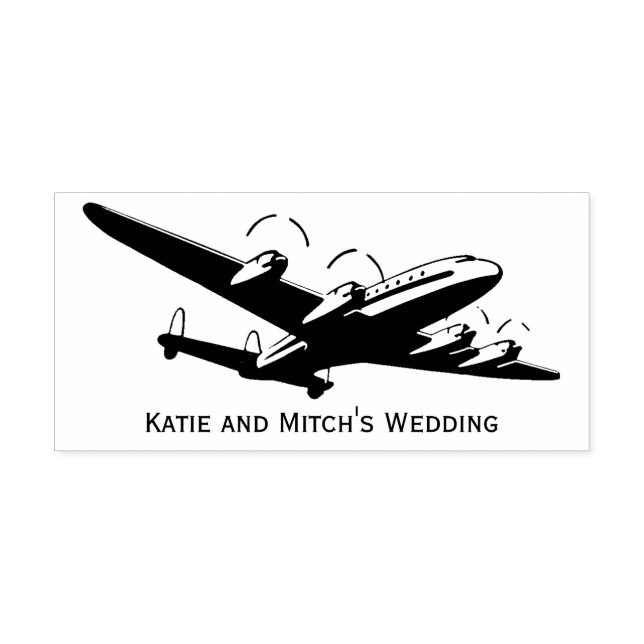 Tampons Encreurs Timbre d'aéronef personnalisé de destination vinta (Impression)