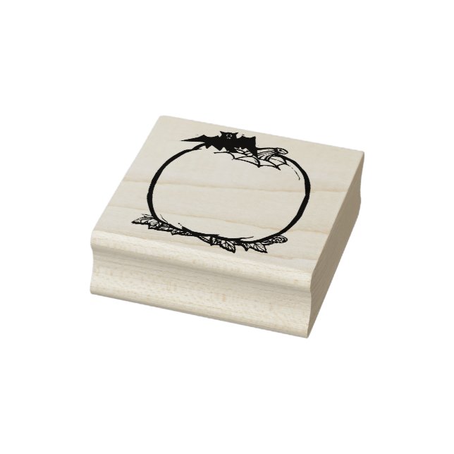 Tampons Encreurs Timbre d'art citrouille et blanc de chauve-souris (Tampon)