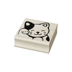 Tampons Encreurs timbre d'art de chat chanceux