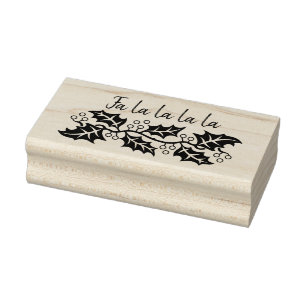 Tampons Encreurs Timbre d'art de Noël Holly Garland