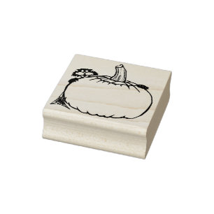 Tampons Encreurs Timbre d'art d'illustration de chat et de citrouil