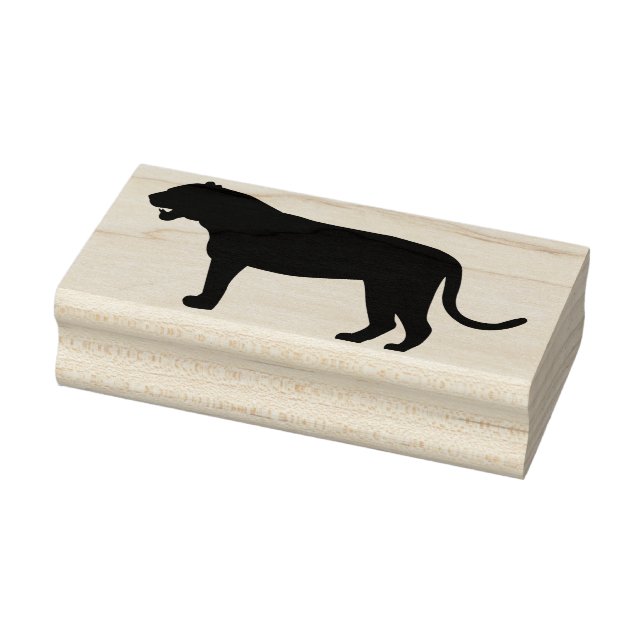 Tampons Encreurs timbre d'art du tigre silhouette (Tampon)