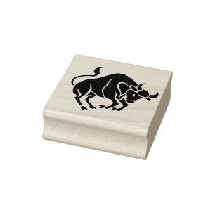 Tampons Encreurs timbre d'art du zodiaque taurus bull