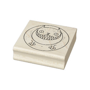 Tampons Encreurs Timbre d'art en bois de chat gras de dessin