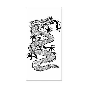 Tampons Encreurs Timbre d'art en bois de Dragon chinois