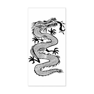 Tampons Encreurs Timbre d'art en bois de Dragon chinois