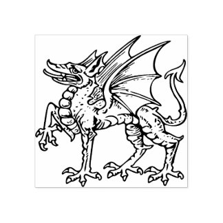 Tampons Encreurs Timbre d'art en bois Dragon