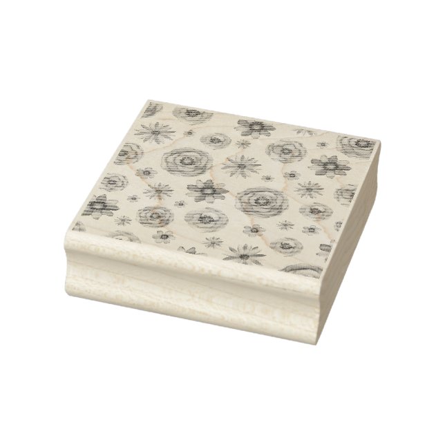 Tampons Encreurs Timbre d'art en bois Fleurs (Tampon)