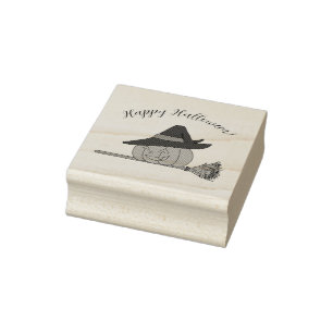 Tampons Encreurs Timbre d'art en bois Jack-o-Lanturn