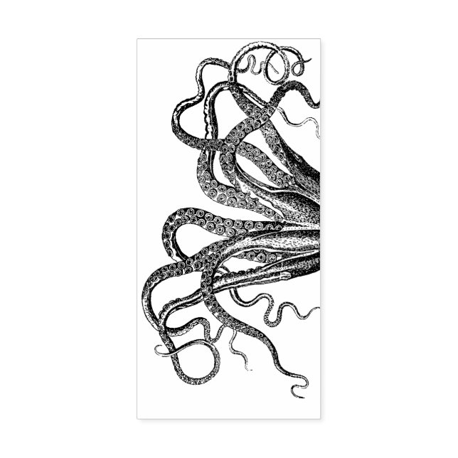 Tampons Encreurs Timbre d'art en bois Octopus Tentacles (Impression)