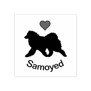 Tampons Encreurs Timbre d'art en bois Samoyé; Timbre en caoutchouc