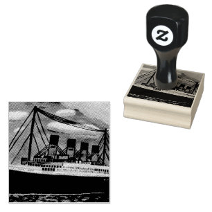 Tampons Encreurs Timbre d'art en bois Titanic