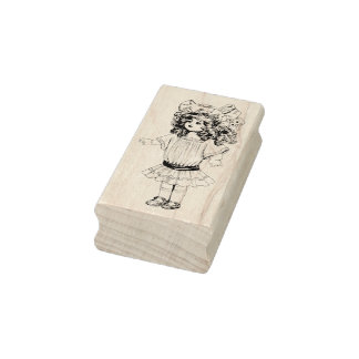 Tampons Encreurs Timbre d'art en caoutchouc de poupée vintage