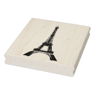 Tampons Encreurs Timbre d'art en caoutchouc Vintage Tour Eiffel