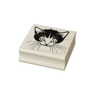 Tampons Encreurs timbre d'art facial chaton