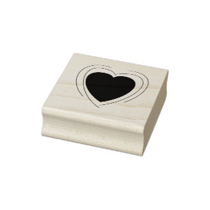 Tampons Encreurs Timbre d'art Heart Wood