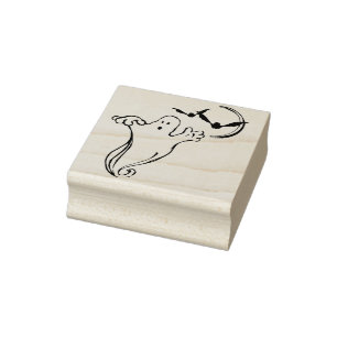 Tampons Encreurs Timbre d'art illustrant le fantôme et la chauve-so