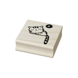 Tampons Encreurs timbre d'art kitty endormi