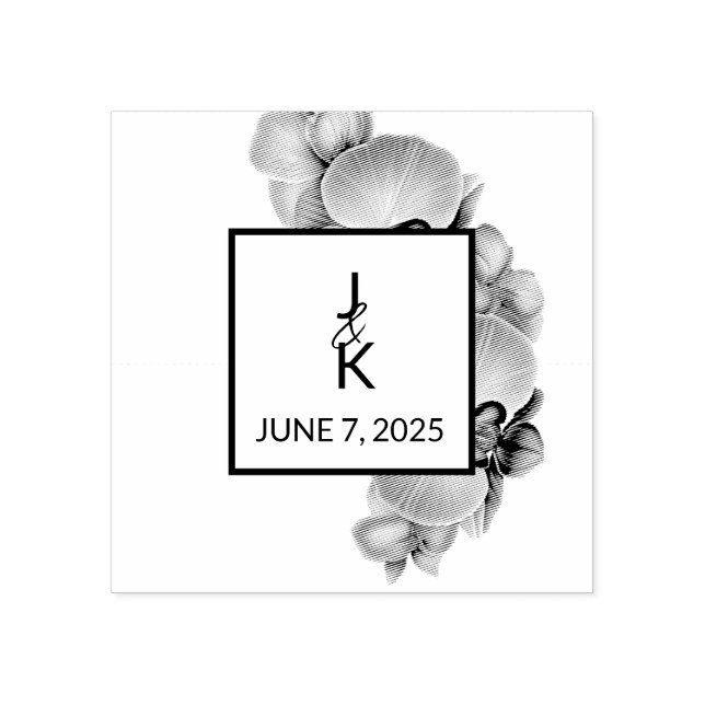 Tampons Encreurs Timbre d'art mariage Monogram Wood (Impression)