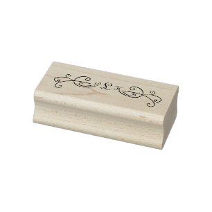 Tampons Encreurs Timbre d'art Monogram Swirl Wood