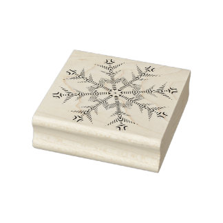 Tampons Encreurs Timbre d'art motif géométrique Snowflake 4