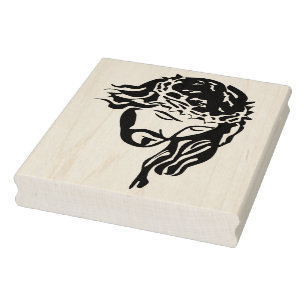 Tampons Encreurs Timbre d'art motif Stencil Jesus buste