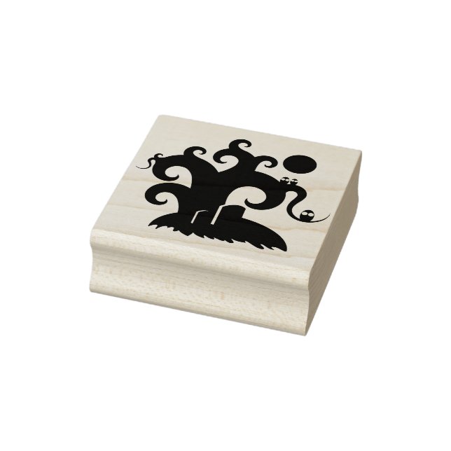 Tampons Encreurs Timbre d'art silhouette cimetière éffrayant (Tampon)