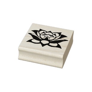 Tampons Encreurs timbre d'art silhouette de fleur