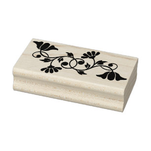 Tampons Encreurs timbre d'art silhouette fleurie