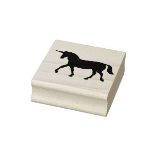 Tampons Encreurs timbre d'art silhouette unicorne